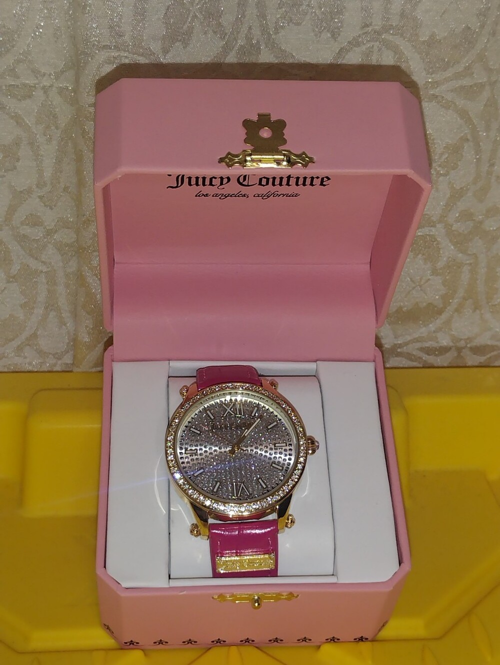 JUICY COUTURE WATCH RHINESTONES JUICY COUTURE HOT PINK WATCH NEW.. - Picture 8 of 8